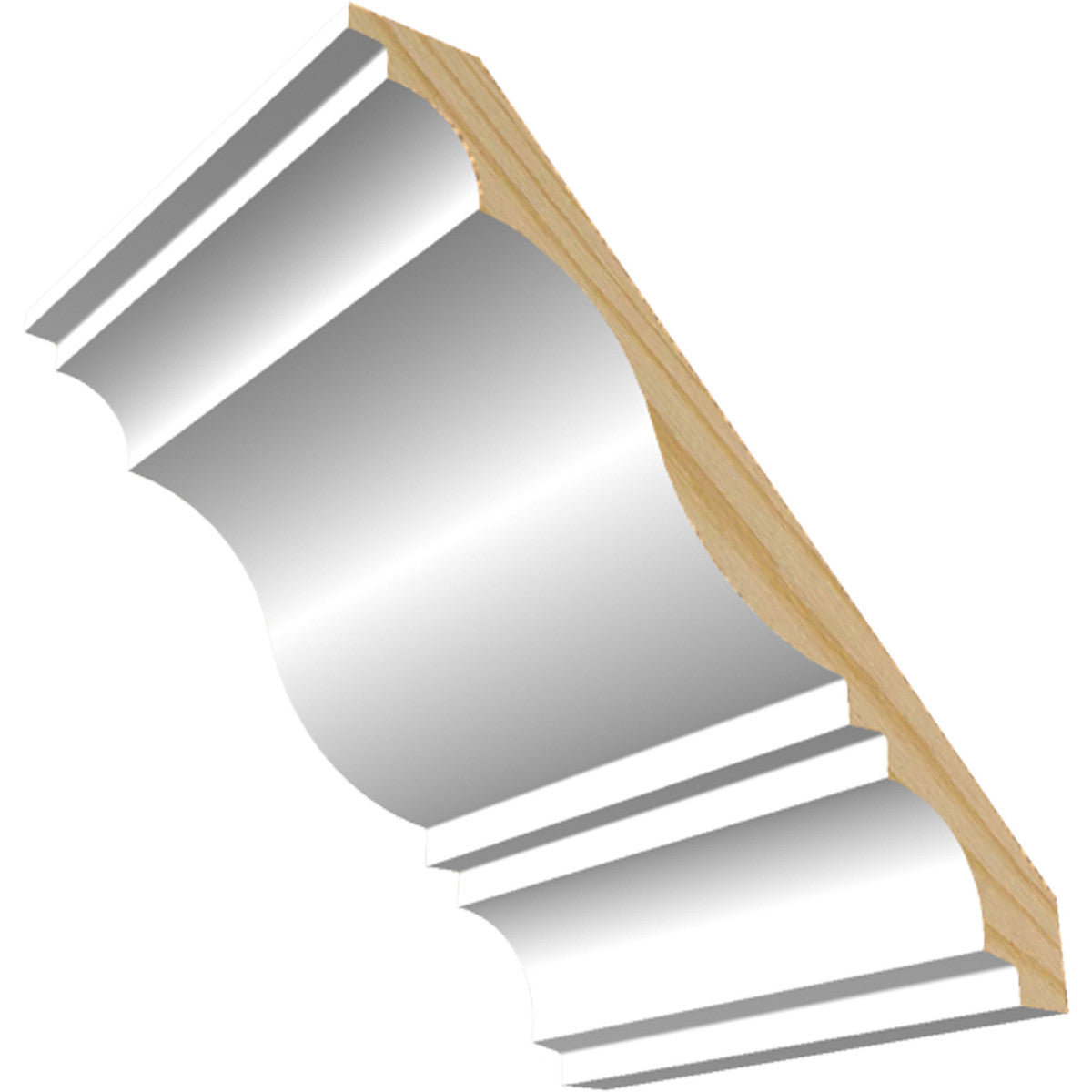 #614 | Crown Pine Primed Molding | 6.25" Tall x 5/8" Thick x 16 LF | Lakewood Ranch