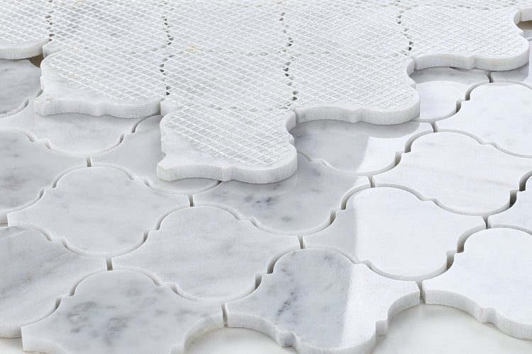 New | Arabesque | White | Mosaic Sheet Tile | Walls, Interior Floors, & Showers