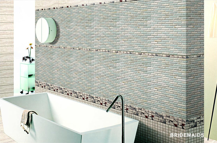 New | Linear | Beige | Mosaic Sheet Tile | Interior Walls & Shower Walls