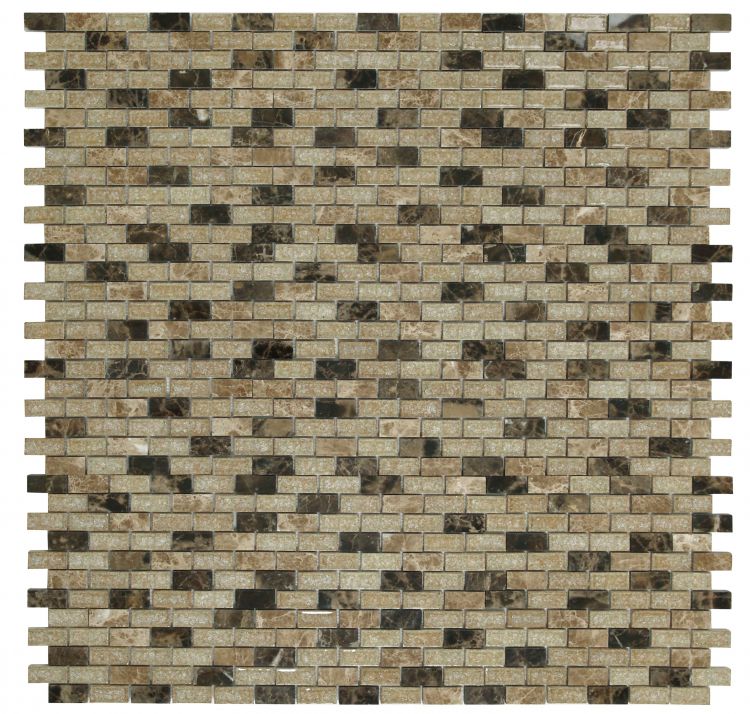 New | Brick | Beige & Brown | Mosaic Sheet TIle | Interior Walls & Shower Walls