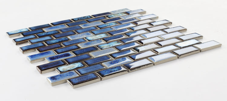 New | Brick | Royal Blue | Mosaic Sheet TIle | Walls, Interior Floors, Showers & Pools