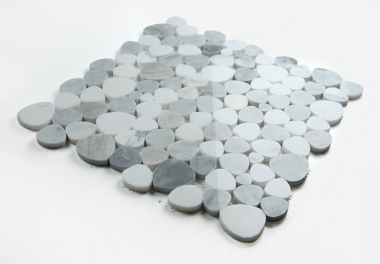 New | Gray & White | Mosaic Sheet Tile | Walls, Interior Floors, & Showers