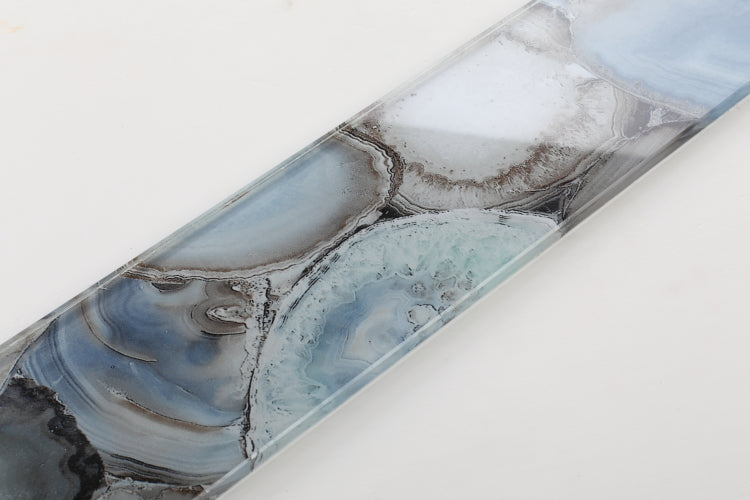 New | Subway Glass | Blue & Gray | Mosaic Sheet Tile | Interior Walls & Shower Walls