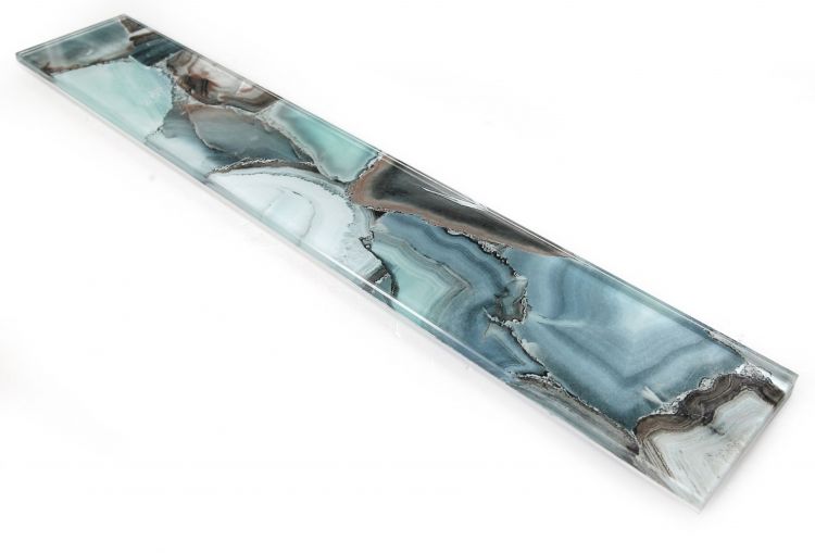 New | Subway Glass | Green & Gray | Mosaic Sheet Tile | Interior Walls & Shower Walls