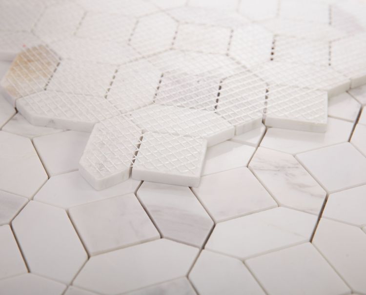 New | Hexagon | White | Mosaic Sheet Tile | Walls, Interior Floors & Showers
