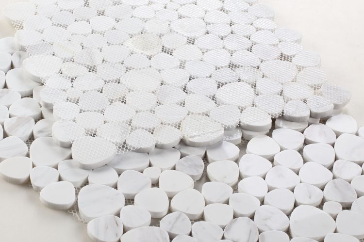 New | Pebble | White | Mosaic Sheet TIle | Walls, Interior Floors, & Showers