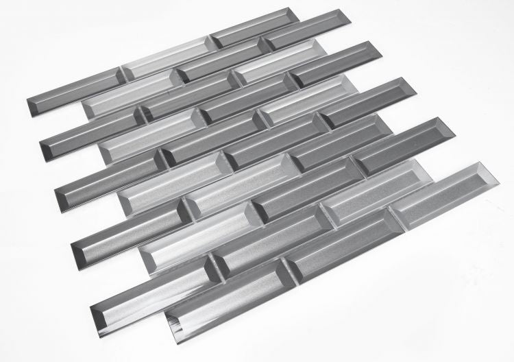 New | Linear | Gray | Mosaic Sheet Tile | Walls & Showers