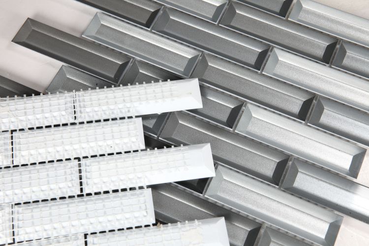 New | Linear | Gray | Mosaic Sheet Tile | Walls & Showers