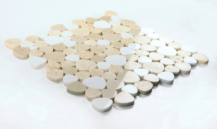 New | Gold & White | Mosaic Sheet Tile | Walls, Interior Floors, & Showers