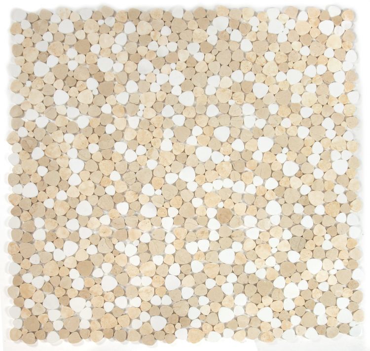 New | Gold & White | Mosaic Sheet Tile | Walls, Interior Floors, & Showers