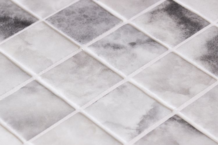 New | Square | Gray & White | Mosaic Sheet Tile | Walls, Interior Floors, Showers, Pools & Pool Liners