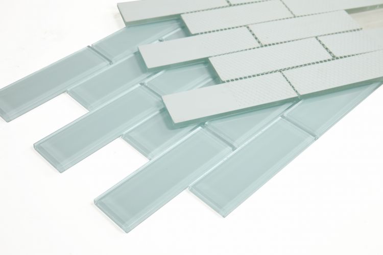 New | Subway Glass | Turquoise | Mosaic Glass Sheet | Walls, Shower Walls, Pools & Pool Liners
