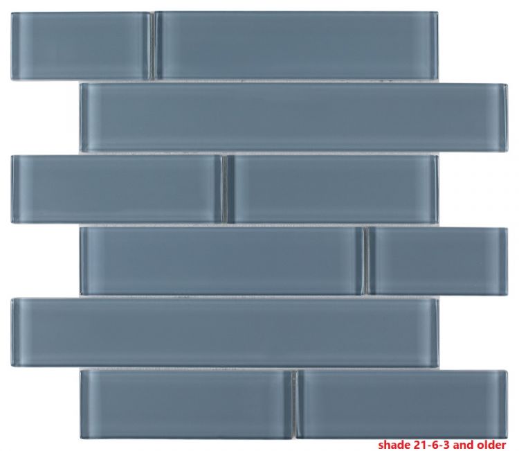 New | Subway Glass | Blue | Mosaic Sheet Tile | Walls, Interior Floors, Showers & Pools
