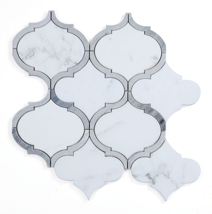 New | Spade | White, Gray & Marble | Mosaic Sheet Tile | Interior Walls, Interior Floors & Showers