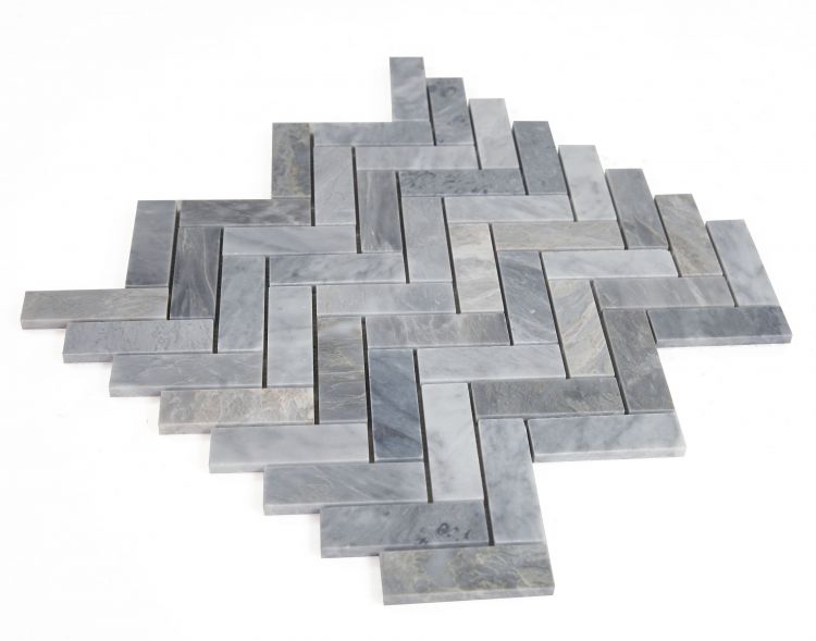 New | Herringbone | Gray | Mosaic Sheet Tile | Walls, Interior Floors & Showers