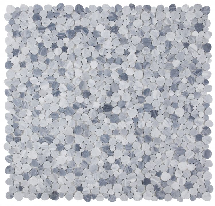 New | Pebble | Light & Dark Gray | Mosaic Sheet Tile | Walls, Interior Floors, & Showers