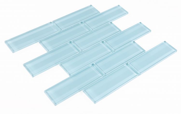New | Subway Glass | Teal | Mosaic Sheet Tile | Walls, Shower Walls, Pools & Pool Liners