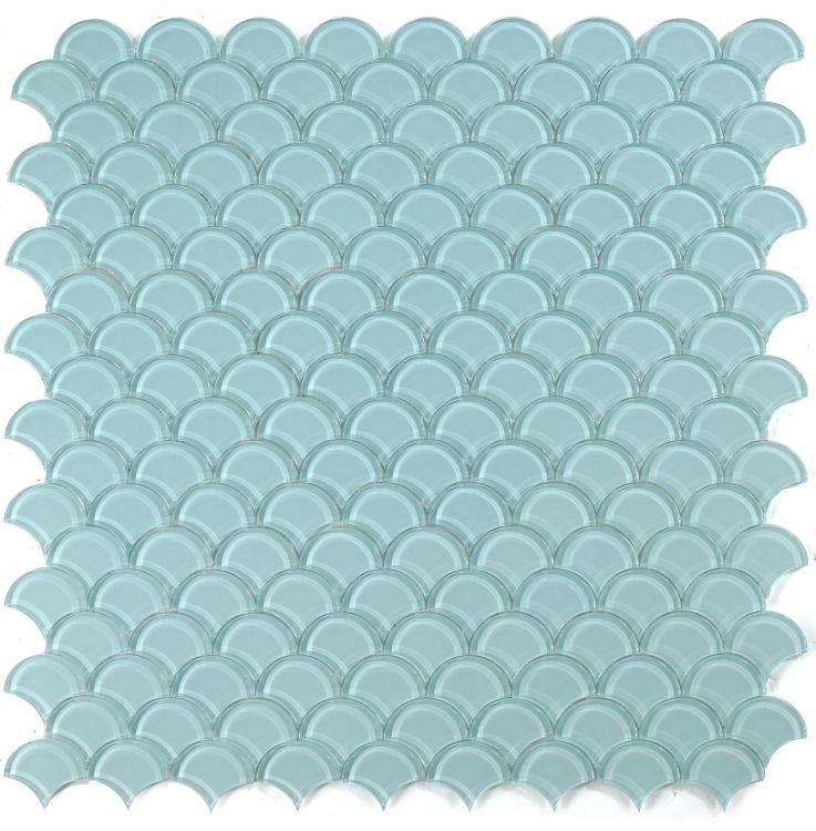 New | Scale | Green | Mosaic Sheet Tile | Walls, Shower Walls, Pools & Pool Liners