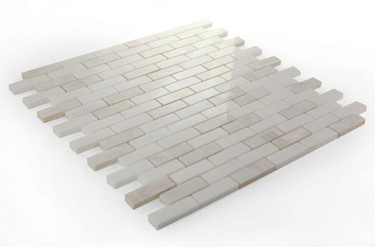 New | Linear | White | Mosaic Sheet Tile | Interior Walls & Shower Walls