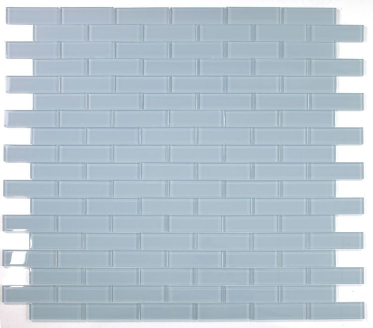 New | Subway Glass | Light Blue | Mosaic Sheet Tile | Walls, Shower Walls, Pools & Pool Liners