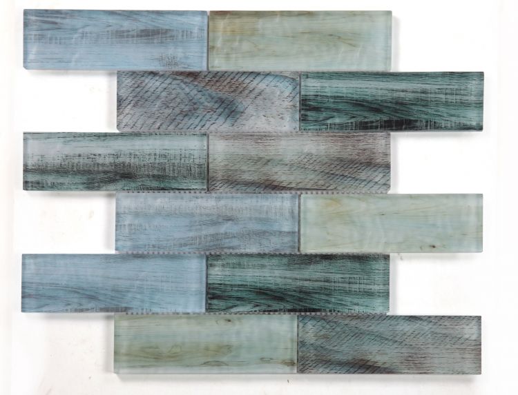 New | Glass | Green | Mosaic Sheet Tile | Interior Walls & Shower Walls