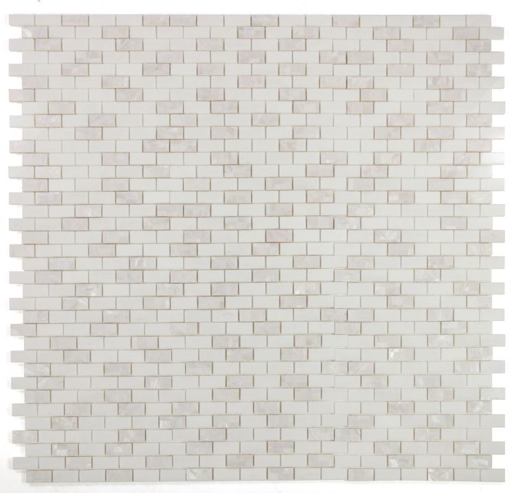 New | Brick | White | Mosaic Sheet Tile | Interior Walls & Shower Walls