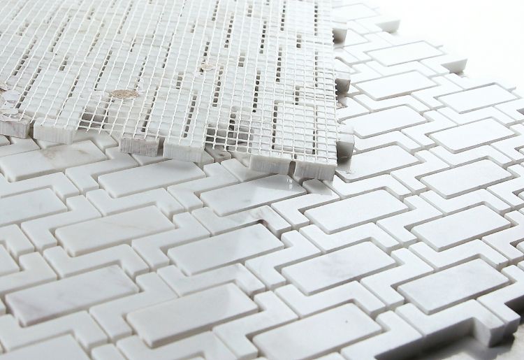 New | Brick | White | Mosaic Sheet Tile | Walls, Showers & Interior Floors