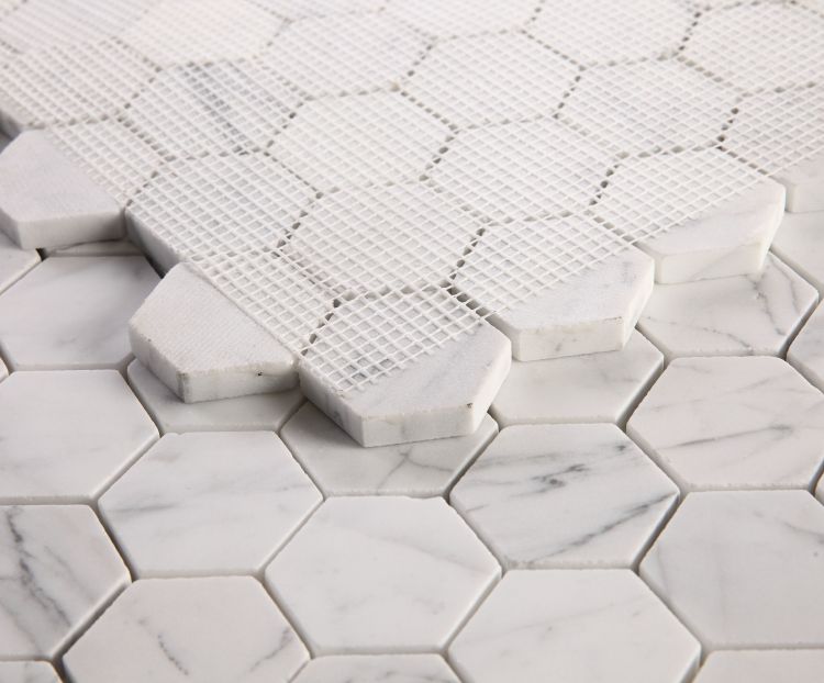 New | Hexagon | White | Mosaic Sheet Tile | Walls, Interior Floors & Showers