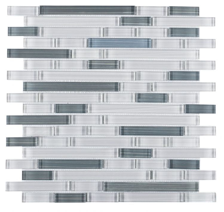 New | Linear | Gray | Mosaic Sheet Tile | Interior Walls, Interior Floors, Showers & Pools