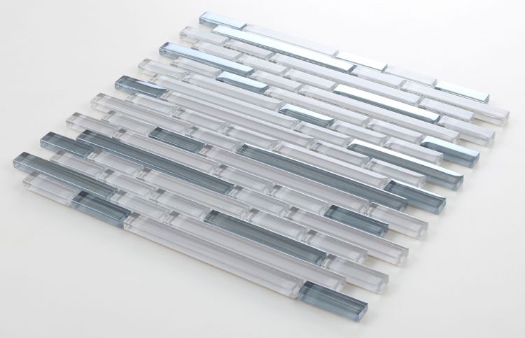 New | Linear | Gray | Mosaic Sheet Tile | Interior Walls, Interior Floors, Showers & Pools