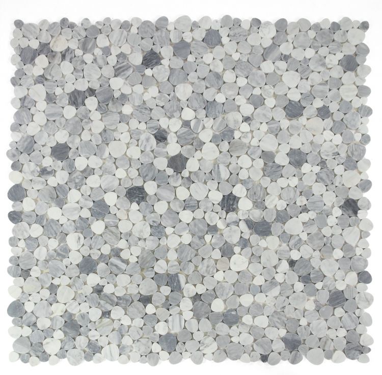 New | Pebble | Gray | Mosaic Sheet Tile | Walls, Interior Floors, & Showers