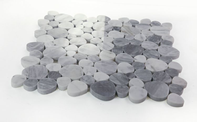 New | Pebble | Gray | Mosaic Sheet Tile | Walls, Interior Floors, & Showers
