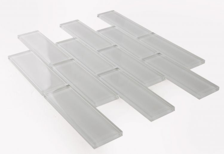 New | Subway Glass | White | Mosaic Sheet Tile | Walls, Interior Floors, Showers, Pools & Pool Liners