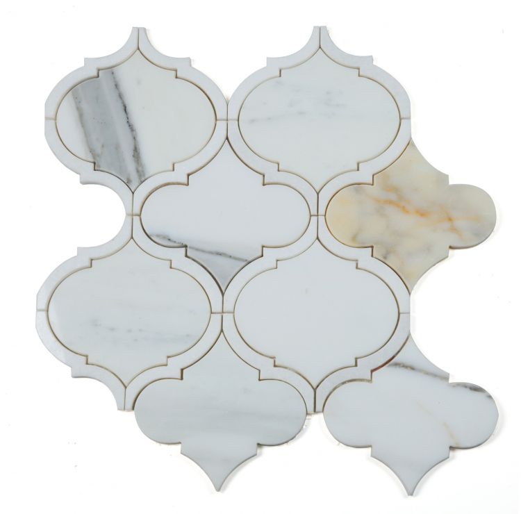 New | Spade | Marble & Gold | Mosaic Sheet Tile | Interior Walls, Interior Floors & Showers