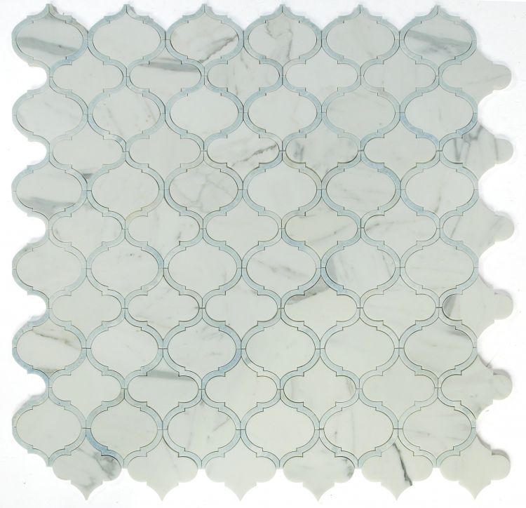 New | Spade | Light Blue & Marble | Mosaic Sheet Tile | Interior Walls, Interior Floors & Showers