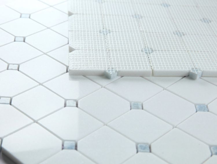 New | Square | Blue & White | Mosaic Sheet Tile | Walls, Interior Floors & Showers