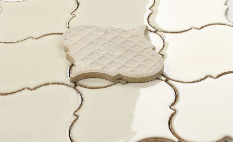 New | Arabesque | Beige | Mosaic Sheet Tile | Walls, Interior Floors, Showers & Pools
