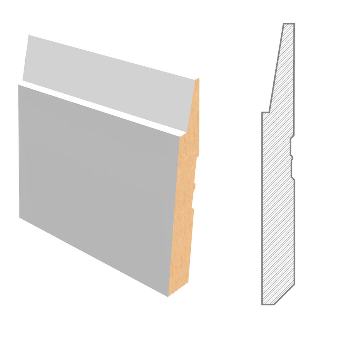 601 Medium Density Fiberboard MDF Baseboard | 5.5" Tall x .68" Thick x 16 LF | Lakewood Ranch