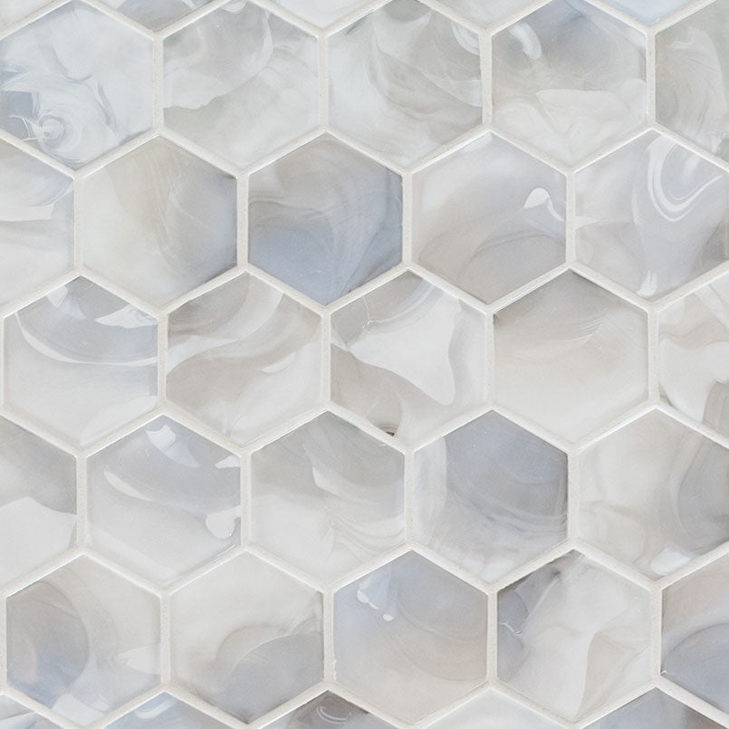 M - Ocean Wave - 3 Inch Pearl Glass Mosaic Tile