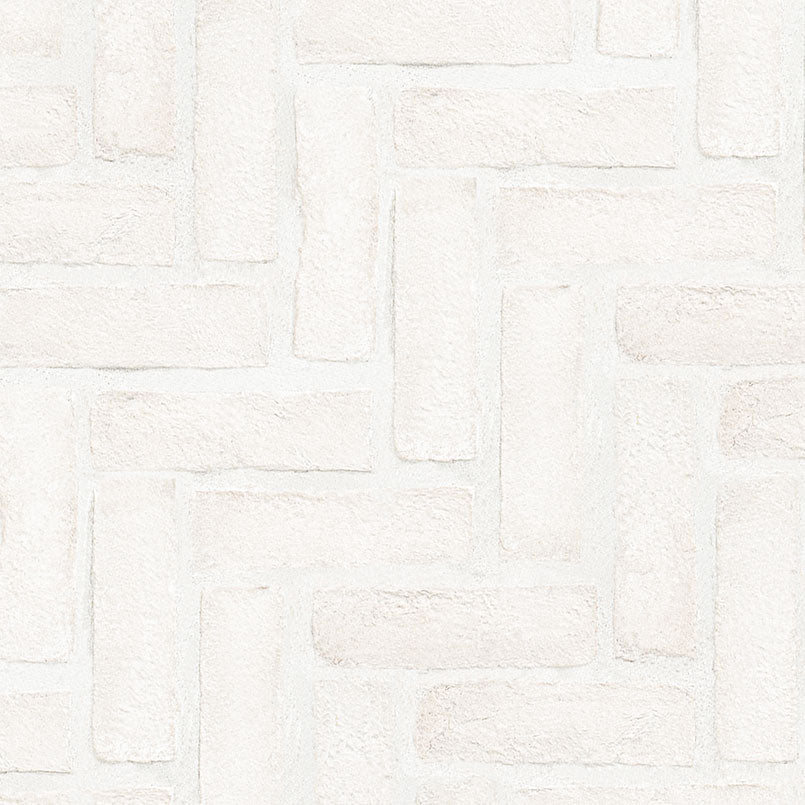 M - White Clay Herringbone Brick Mosaic Tile - Natural Finish