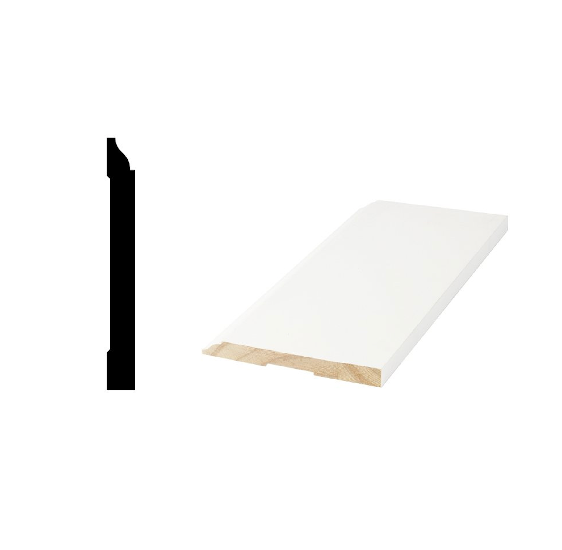 PICK UP TODAY | #618 | Baseboards Pine Primed | 16 Foot Painted Wood B ...