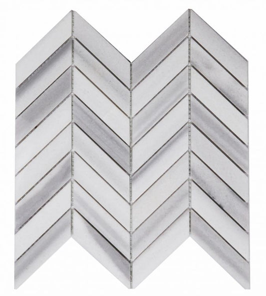 New | Herringbone | White & Gray | Walls, Interior Floors & Showers