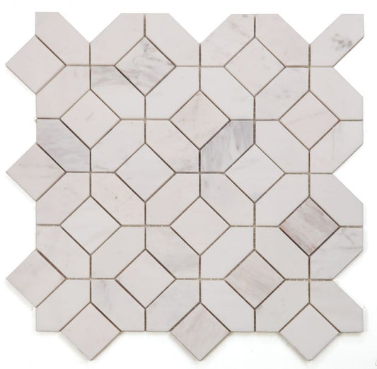 New | Hexagon | White | Mosaic Sheet Tile | Walls, Interior Floors & Showers