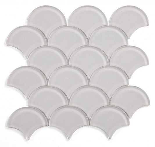 New | Scale | White | Mosaic Sheet Tile | Walls, Shower Walls, Pools & Pool Liners