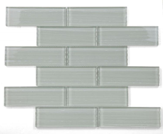 New | Subway Glass | Gray | Mosaic Sheet Tile | Walls & Shower Walls