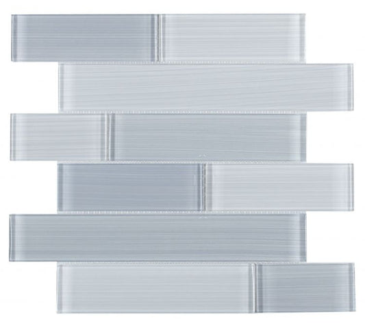 New | Subway Glass | Gray | Mosaic Sheet Tile | Walls, Shower Walls, Pools & Pool Liners