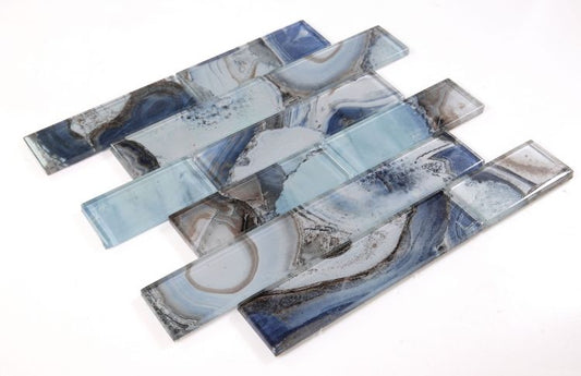 New | Subway Glass | Blue & Light Blue | Interior Walls & Shower Walls