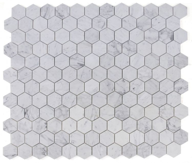 New | Hexagon | White & Gray | Walls, Interior Floors & Showers