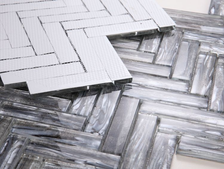 New | Linear | Gray | Mosaic Sheet Tile | Interior Walls & Shower Walls