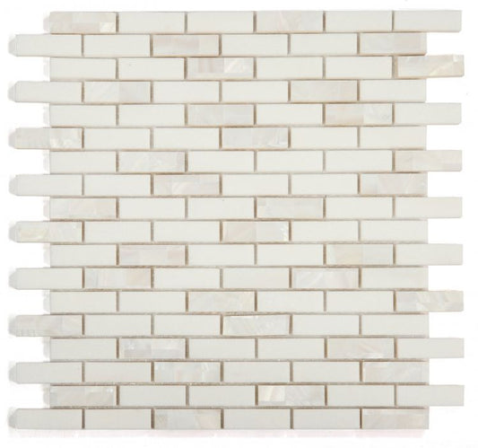 New | Linear | White | Mosaic Sheet Tile | Interior Walls & Shower Walls